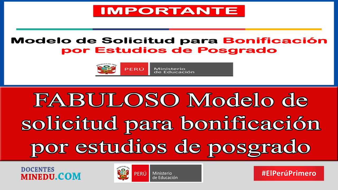 FABULOSO Modelo de solicitud para bonificación por estudios de posgrado