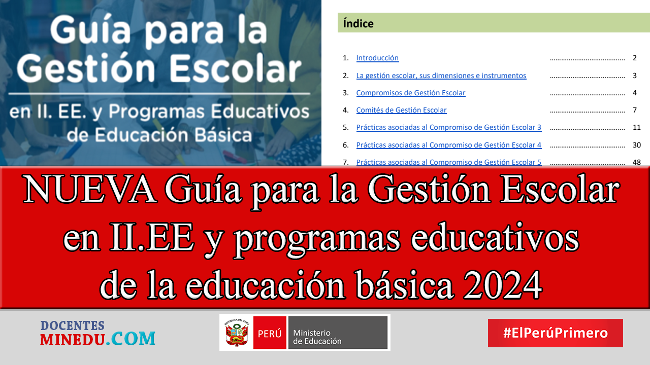 Nueva Guía Para La Gestión Escolar En Iiee Y Programas Educativos De La Educación Básica 2024 4145
